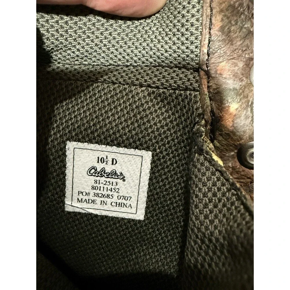 Mens Cabelas Gortex Scentlok Camo Waterproof Hunting Boots 10.5 New